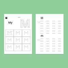 M Letter Tracing