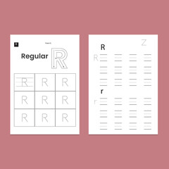 R Letter Tracing