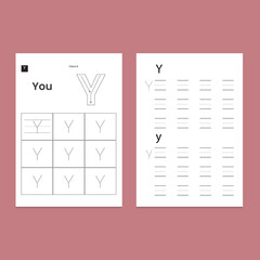 Y Letter Tracing