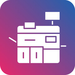 Vector Design Printing Machine Icon Style