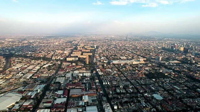 aerial view of north part of mexico city