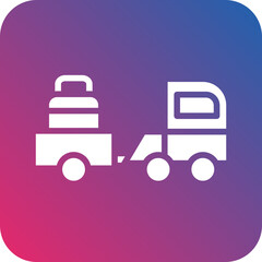 Vector Design Baggage Truck Icon Style