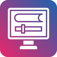Vector Design Online Lecture Icon Style