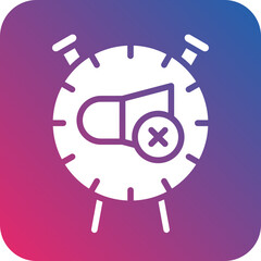 Vector Design Mute Alarm Clock Icon Style