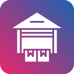 Vector Design Warehouse Icon Style