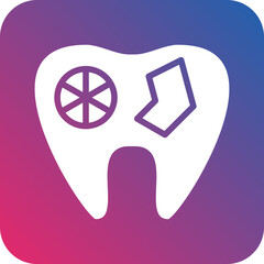 Vector Design Tooth Infection Icon Style