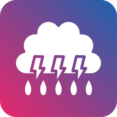 Vector Design Thunderstorm Icon Style