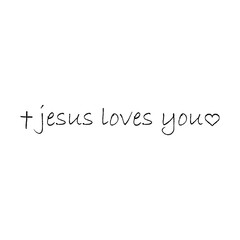 Jesus loves you icon isolated on transparent background