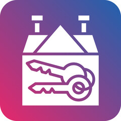 Vector Design House Key Icon Style