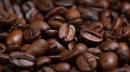 Delicious coffee beans. Based on Generative AI