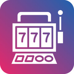 Vector Design Slot Machine Icon Style