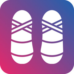 Vector Design Ballet Shoes Icon Style