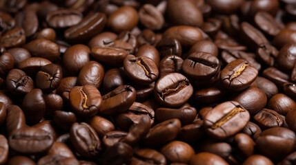 Delicious coffee beans. Based on Generative AI