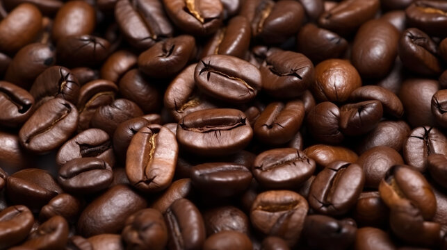 Delicious coffee beans. Based on Generative AI