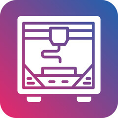 Vector Design 3d Printer Icon Style