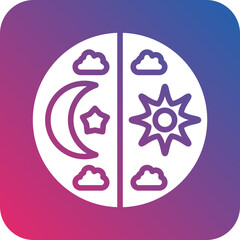 Vector Design Day and Night Icon Style