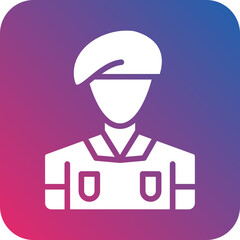 Vector Design Army Soldier Icon Style