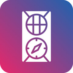 Vector Design Army Compass Icon Style