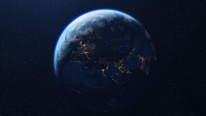 Fototapeta na wymiar Planet earth seen from space