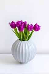 tulips in vase