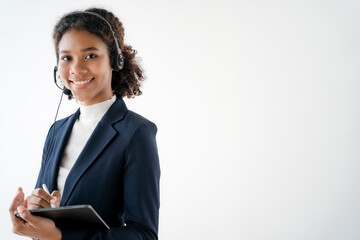 Customer service executive working at the office.