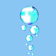 bubbles in the water illustration