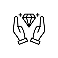 Value icon in vector. Illustration