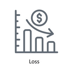 Loss  Vector  outline Icons. Simple stock illustration stock