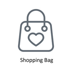 Shopping Bag Vector  outline Icons. Simple stock illustration stock