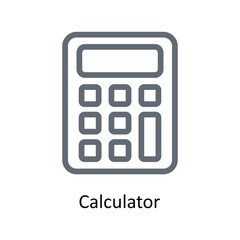 Calculator Vector  outline Icons. Simple stock illustration stock