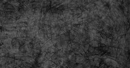 Black cement or concrete background with cracks, dark background, or texture