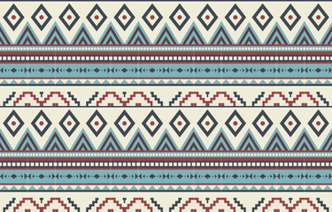 Ikat geometric folklore ornament. Tribal ethnic vector texture. Seamless striped pattern in Aztec style. Figure tribal embroidery. Indian, Scandinavian, Gypsy, Mexican, folk pattern. Boho chic design.