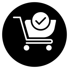 shopping cart glyph icon