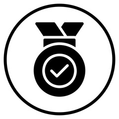 medal glyph icon