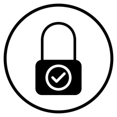 padlock glyph icon