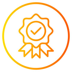 Obraz premium badge gradient icon