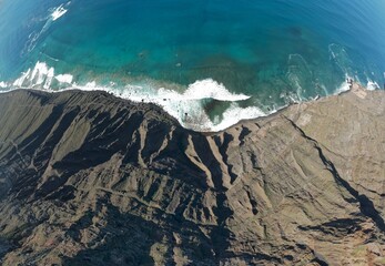 aerial view of the coast of lanzarote
