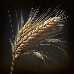 Ear of wheat made with Generative AI