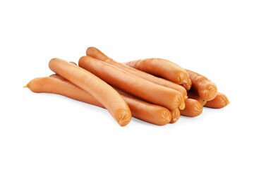 Fresh raw sausages isolated on white. Meat product