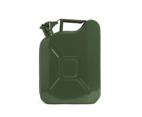 New khaki metal canister isolated on white