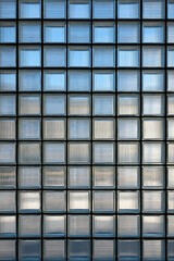 Pattern of the textured tiled glass in window