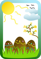 Fototapeta premium Spring background.I'ts Easter time