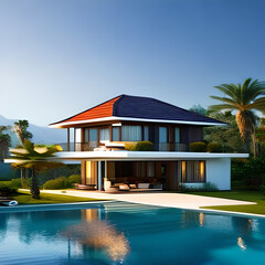 Fototapeta premium luxury hotel pool