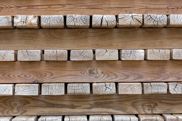 Rustic Charm: Showcasing the Timeless Appeal of Wood Planks Stapled in Rows