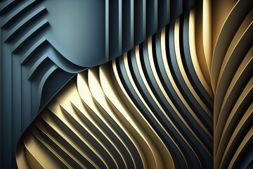 Abstract 3D Background with Stripes made with Generative AI