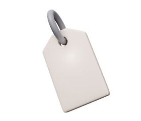 empty sale tag 3d icon