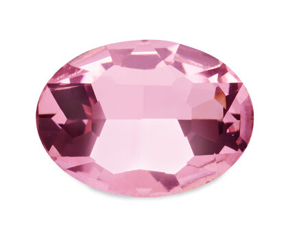 Beautiful Pink Gemstone For Jewelry Isolated On White