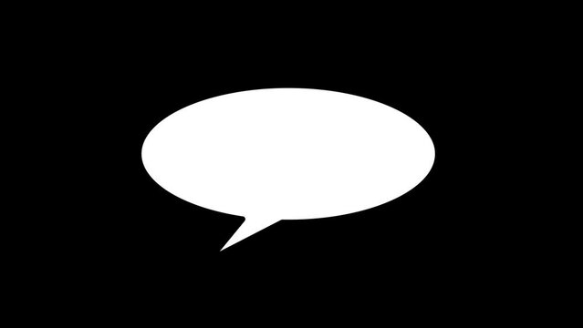 Alpha channel file - pop up speech bubble animation
