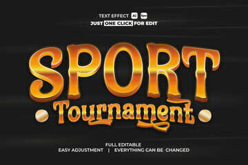Naklejka na ściany i meble Sport Event Vector Text Effect Editable