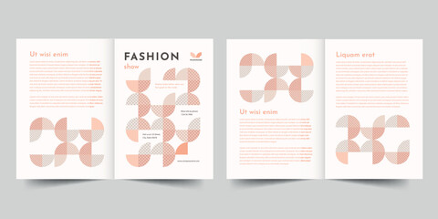 Fashion Show bifold brochure template. A clean, modern, and high-quality design bifold brochure vector design. Editable and customize template brochure